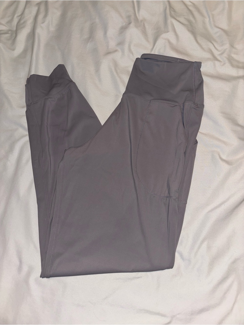 Oalka Women's High Waist Yoga Joggers with Pockets Gray Medium NWOT